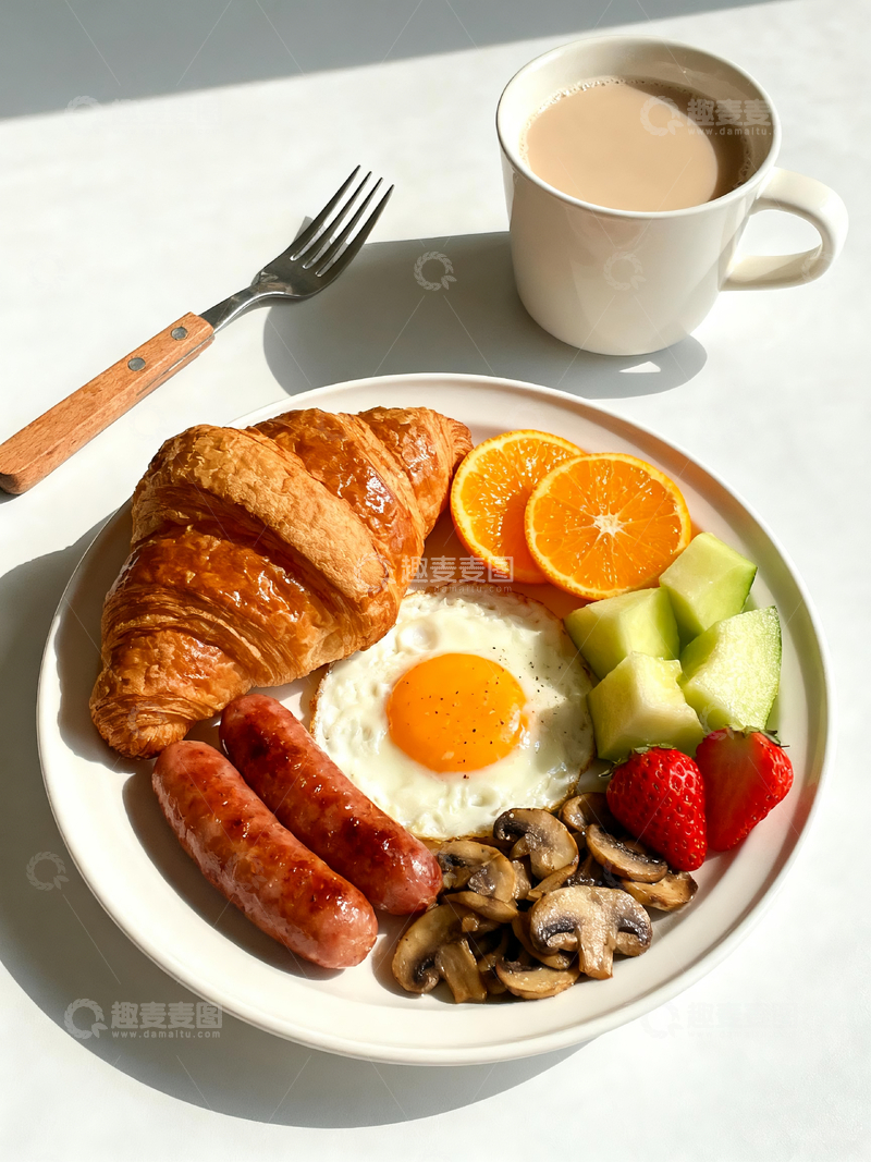 源文件下载【趣麦麦图】小资风格西式早餐场景4