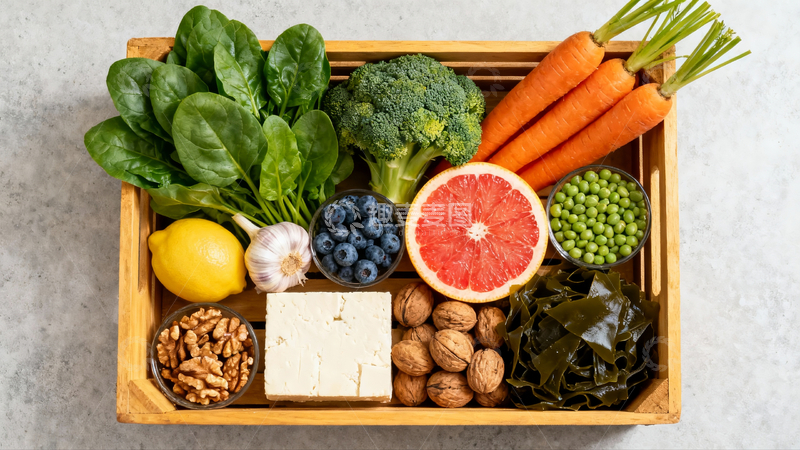 源文件下载【趣麦麦图】菜筐子里放着学多食材4