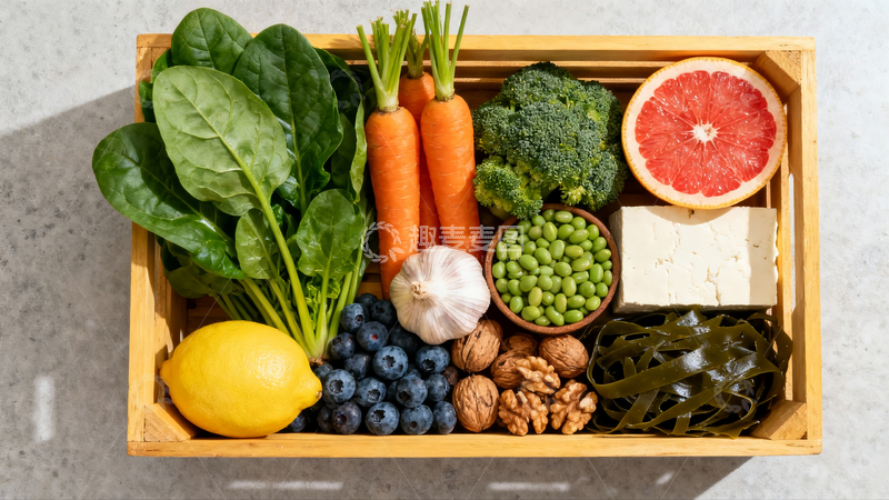 源文件下载【趣麦麦图】菜筐子里放着学多食材2