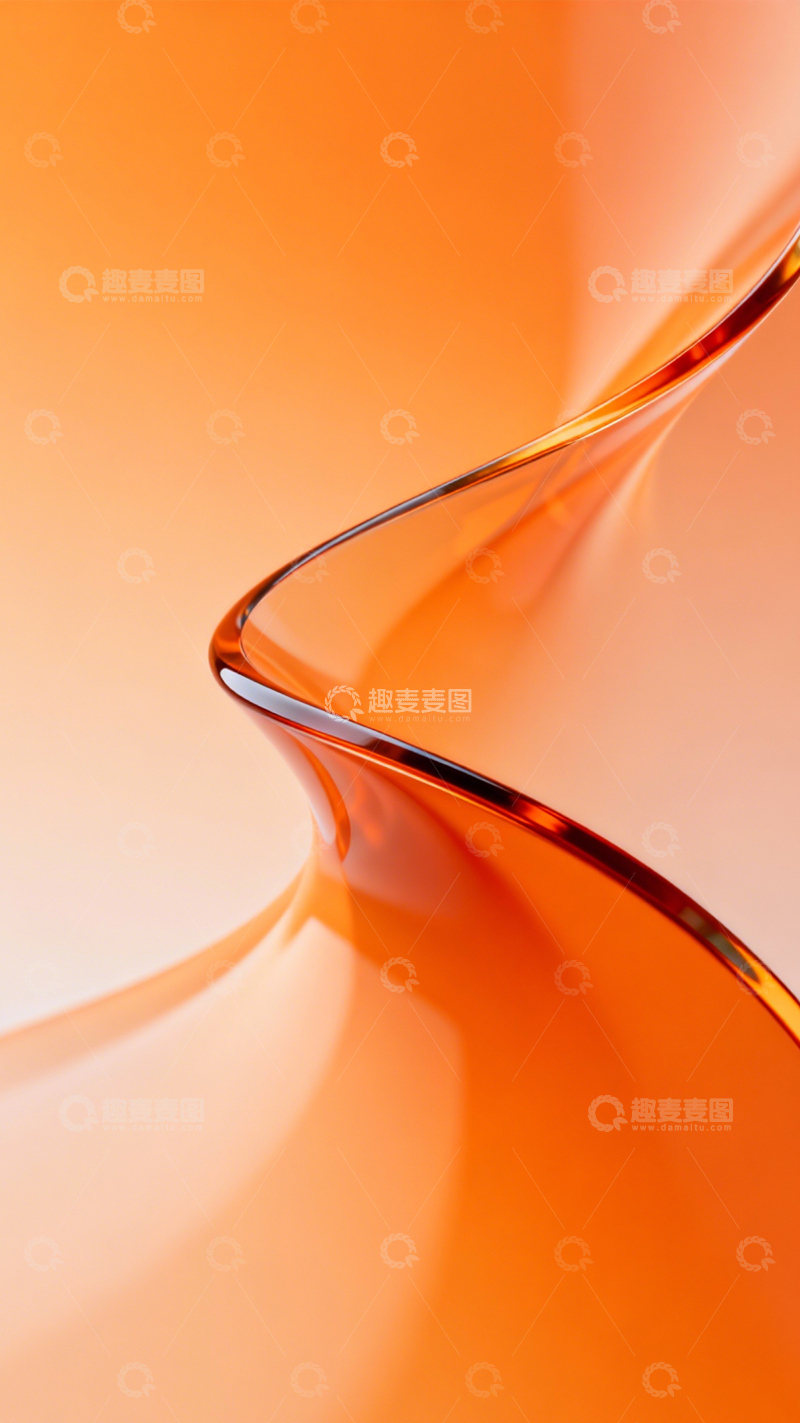 高清大图下载【趣麦麦图】橙透曲线通透质感