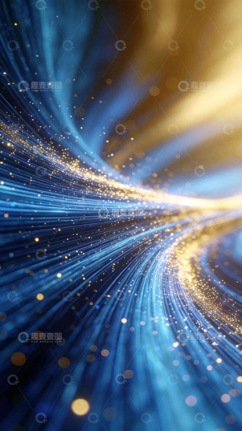 高清大图下载【趣麦麦图】蓝金旋流科技奢华2