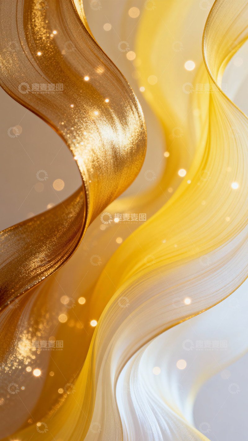 高清大图下载【趣麦麦图】黄白金浪奢华温柔1