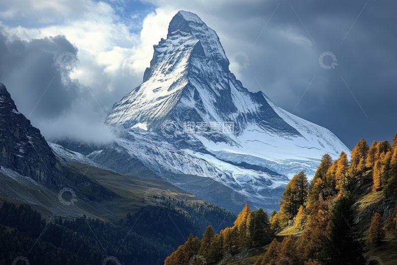 高清大图下载【趣麦麦图】远处雪山高山大山