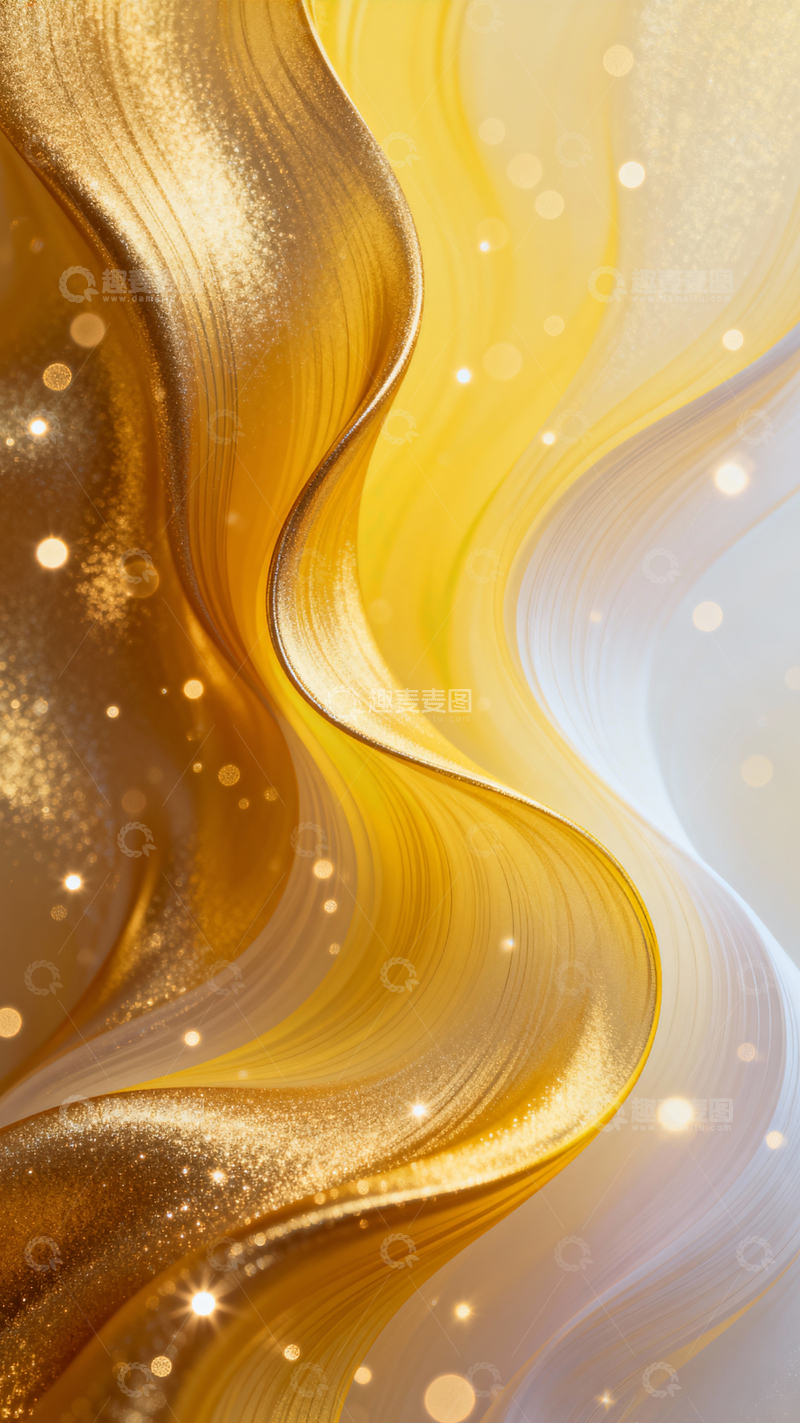 高清大图下载【趣麦麦图】黄白金浪奢华温柔3