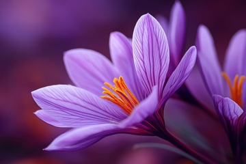 盛开的紫色兰花花卉