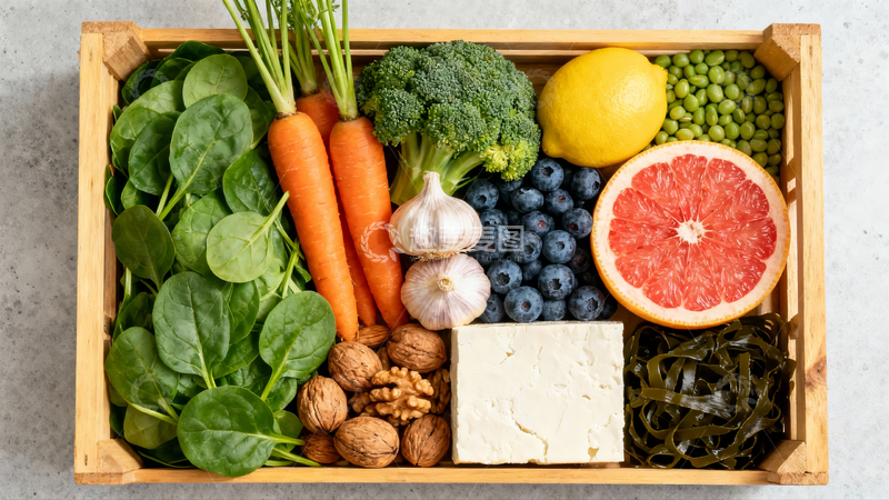 源文件下载【趣麦麦图】菜筐子里放着学多食材1