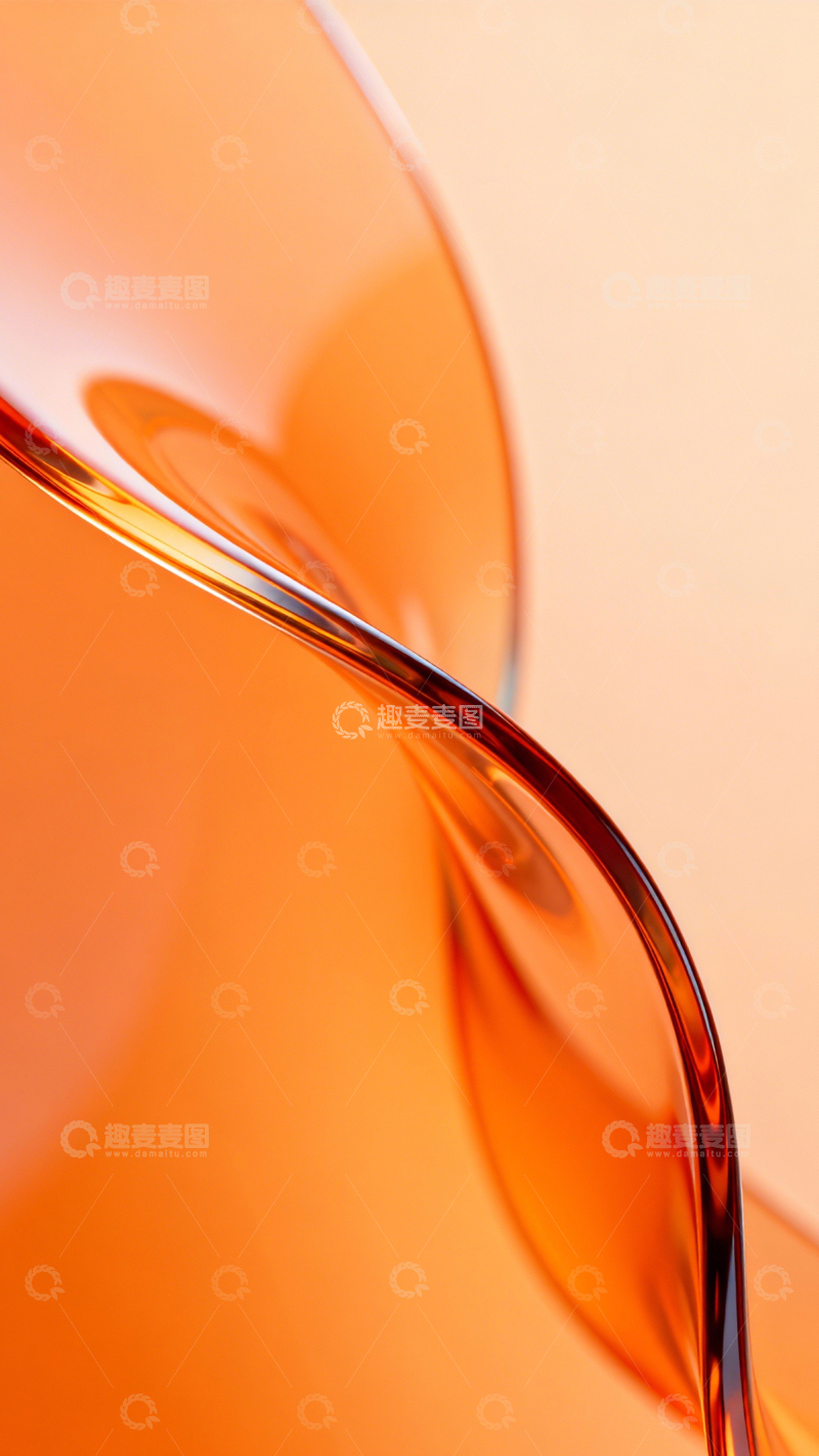 高清大图下载【趣麦麦图】橙透曲线通透质感1