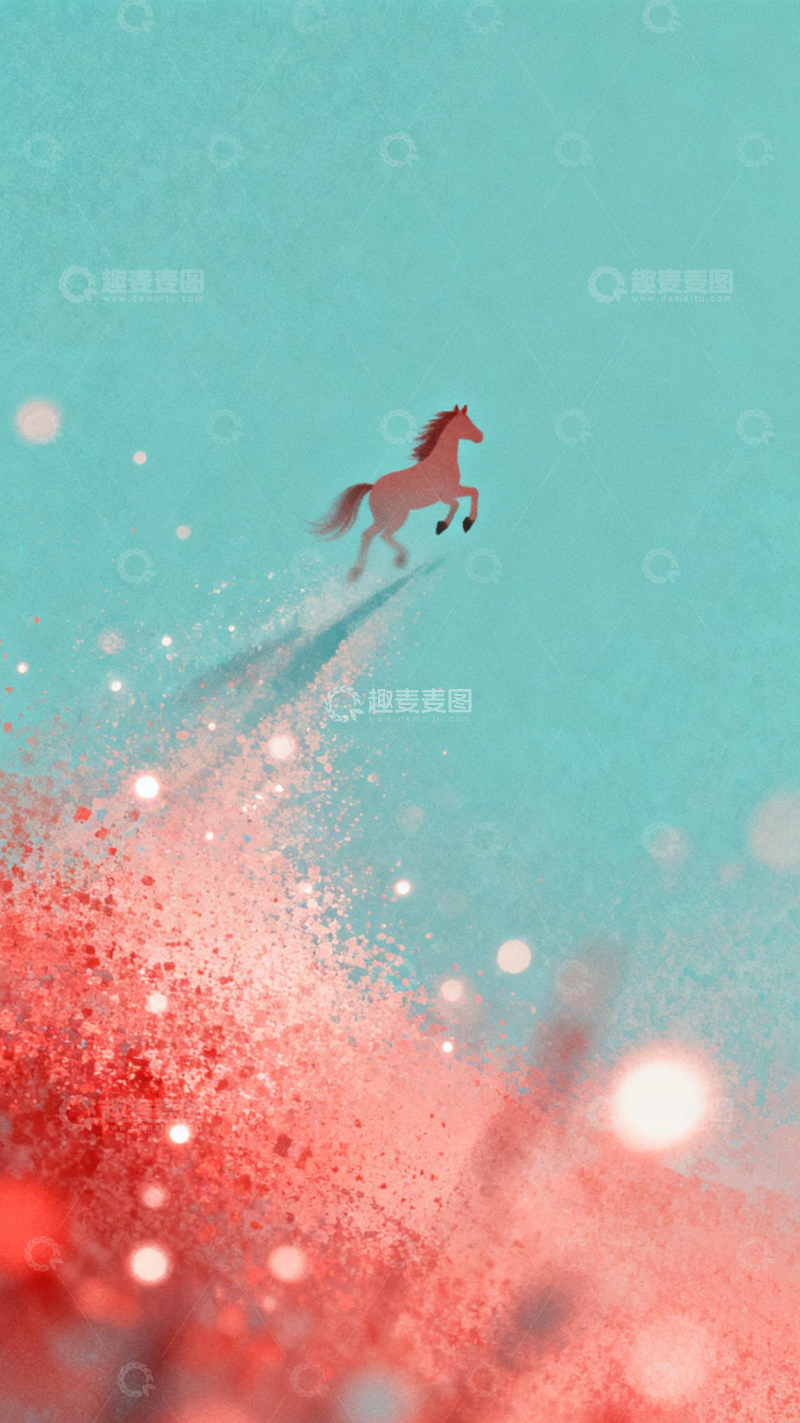 高清大图下载【趣麦麦图】青红马影梦幻空灵3