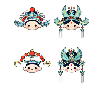 国风元素造型的凤冠头饰1