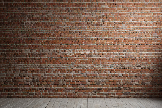 室内红砖墙与木地板素材
