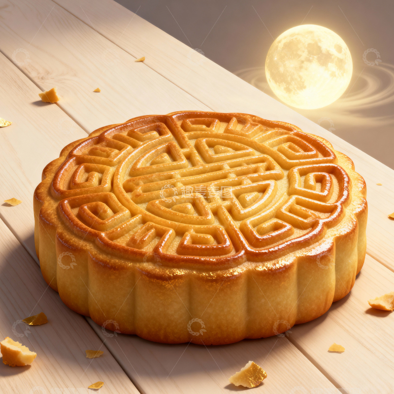 高清大图下载【趣麦麦图】中秋节月饼背景_方屏054