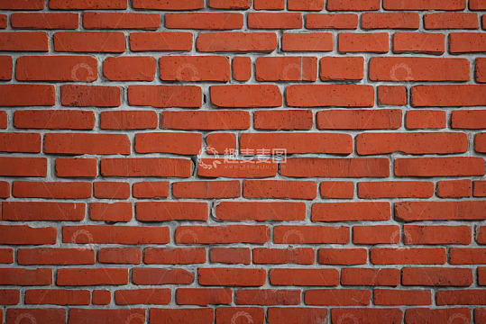 红色砖墙纹理特写