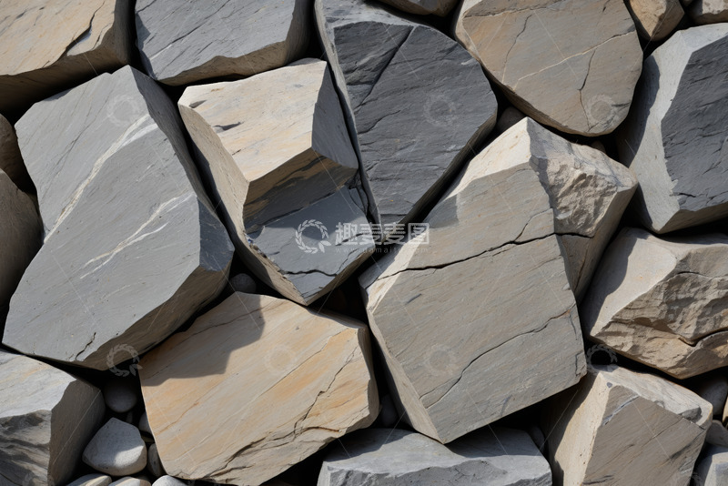 高清大图下载【趣麦麦图】堆叠的不规则石块