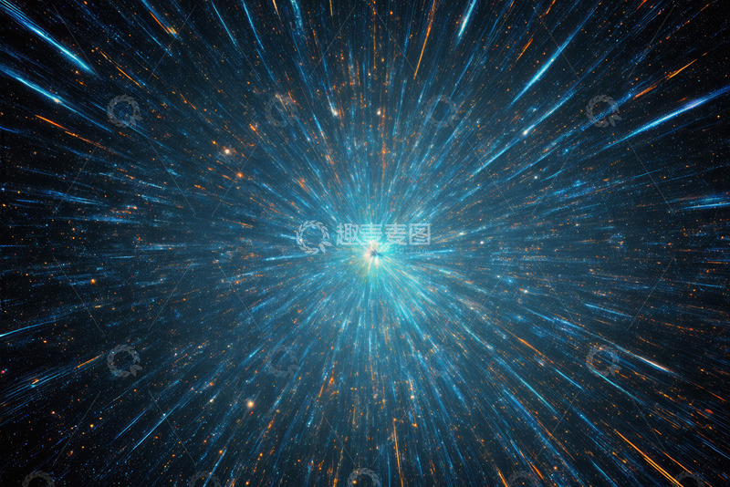高清大图下载【趣麦麦图】宇宙星空放射状光线背景