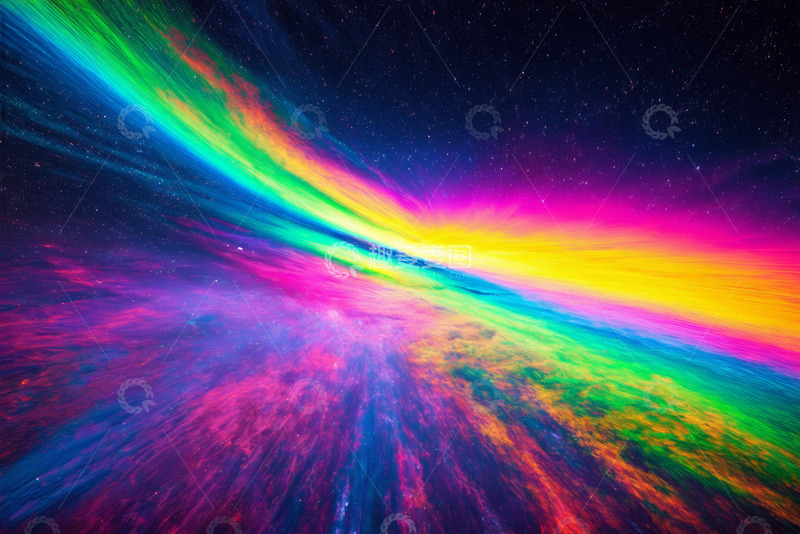 高清大图下载【趣麦麦图】梦幻炫彩星空背景