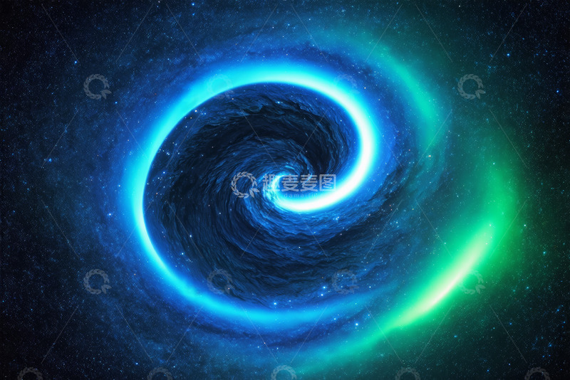 高清大图下载【趣麦麦图】宇宙星空螺旋能量漩涡画面