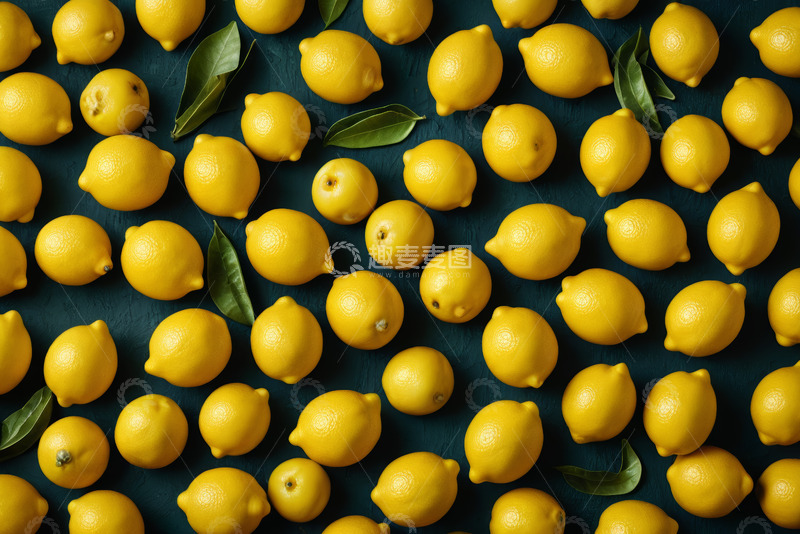 高清大图下载【趣麦麦图】柠檬平铺特写