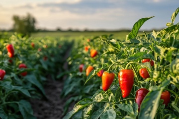 一片辣椒田种植