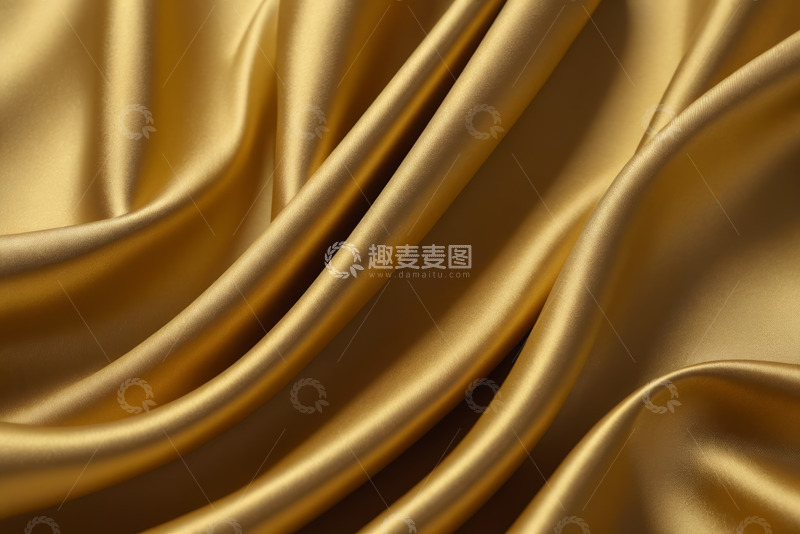 高清大图下载【趣麦麦图】金色丝绸纹理背景素材