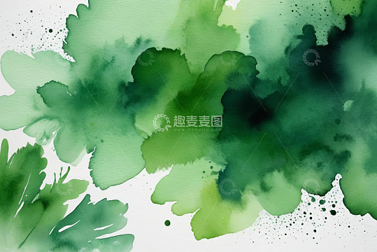 绿色水彩艺术纹理背景素材