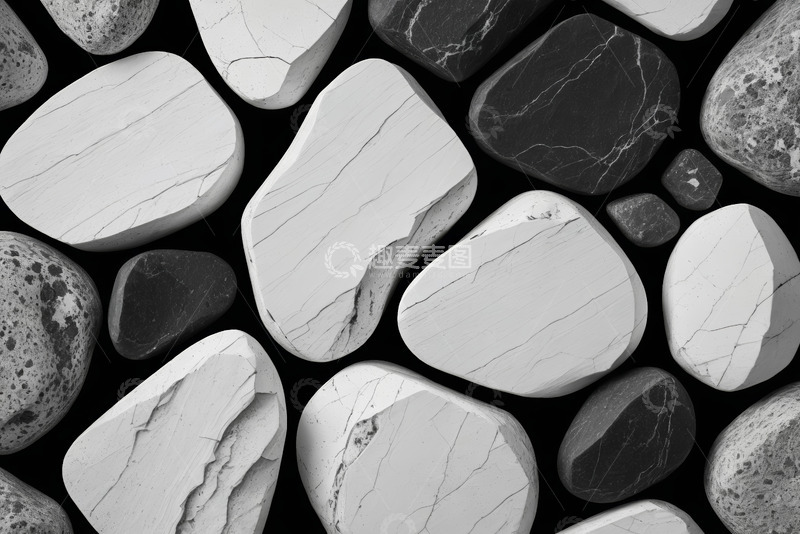 高清大图下载【趣麦麦图】黑白石块纹理背景素材