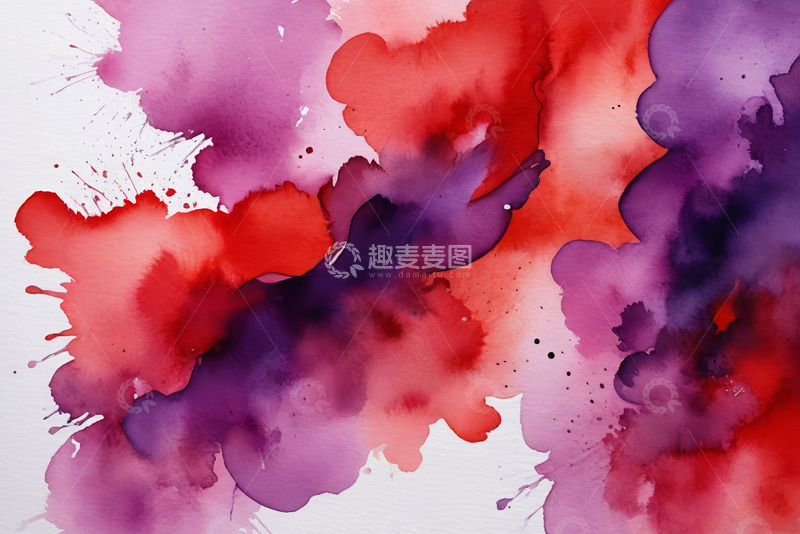 高清大图下载【趣麦麦图】多彩水彩抽象背景素材