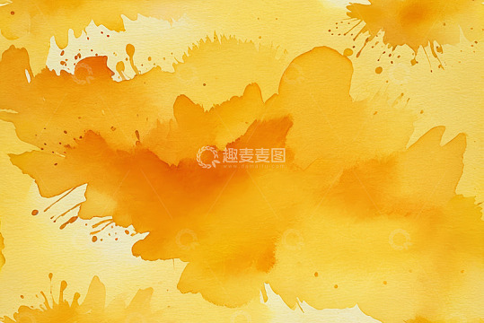 橙黄色水彩艺术背景
