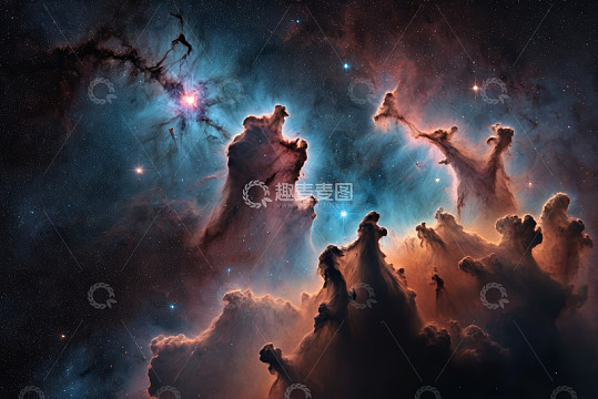 壮观宇宙星云星系景象
