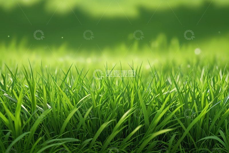 高清大图下载【趣麦麦图】近景绿色草地自然风光