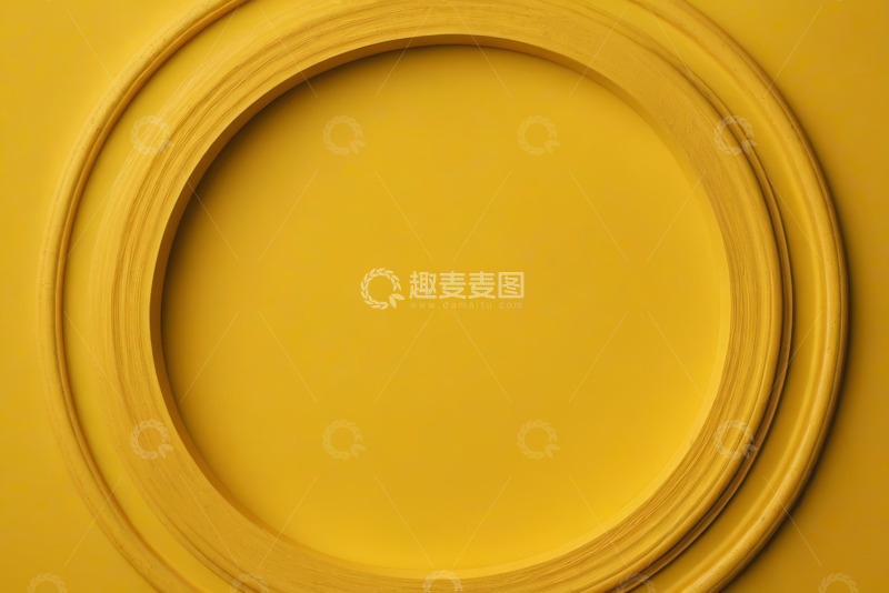 高清大图下载【趣麦麦图】黄色背景抽象环形图案