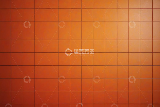 橙色方块瓷砖墙面