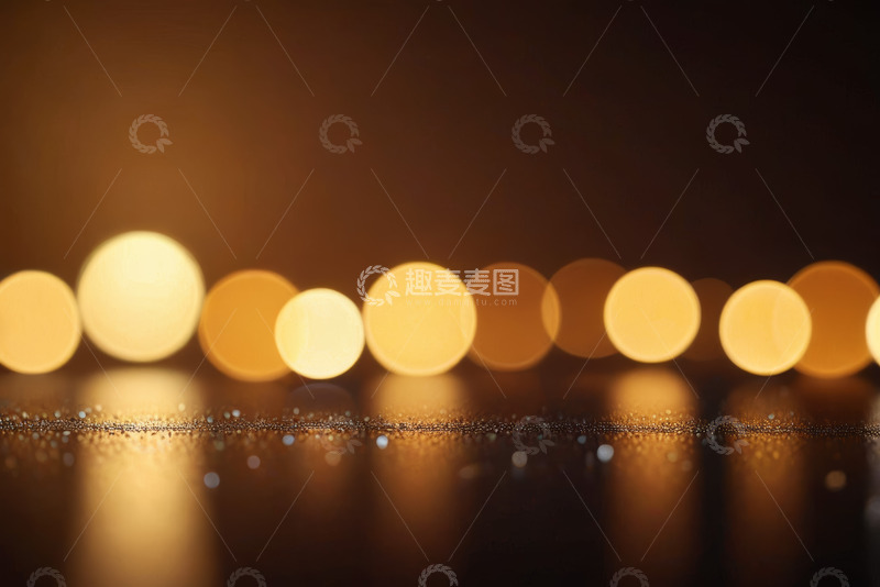 高清大图下载【趣麦麦图】金色光斑散景效果背景