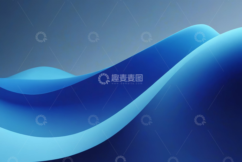 高清大图下载【趣麦麦图】蓝色波浪抽象背景素材