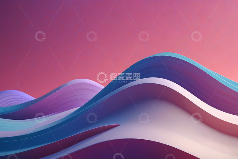 高清大图下载【趣麦麦图】渐变背景抽象波浪素材