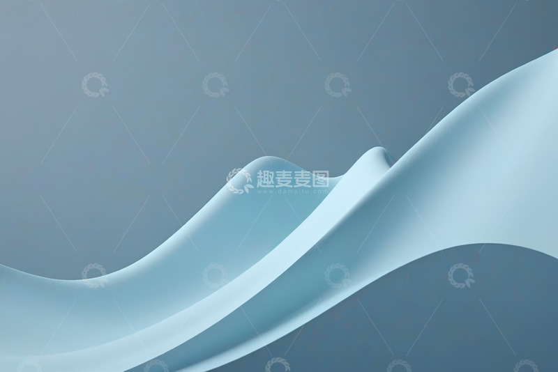 高清大图下载【趣麦麦图】蓝色抽象波浪背景素材