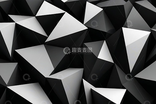 黑白几何三角形背景图案