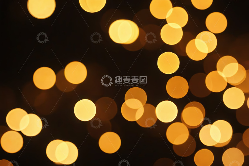 高清大图下载【趣麦麦图】金色光斑模糊背景素材