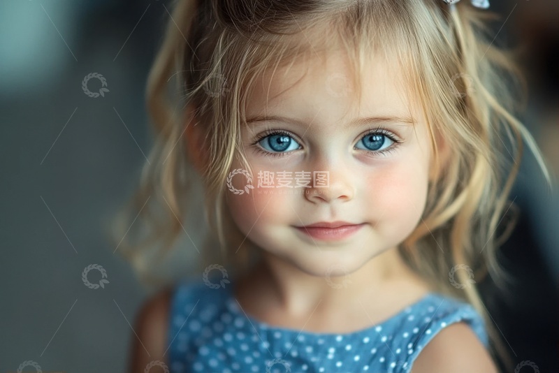 高清大图下载【趣麦麦图】金发碧眼的可爱小女孩
