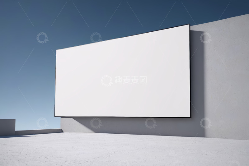 高清大图下载【趣麦麦图】户外空白广告牌场景