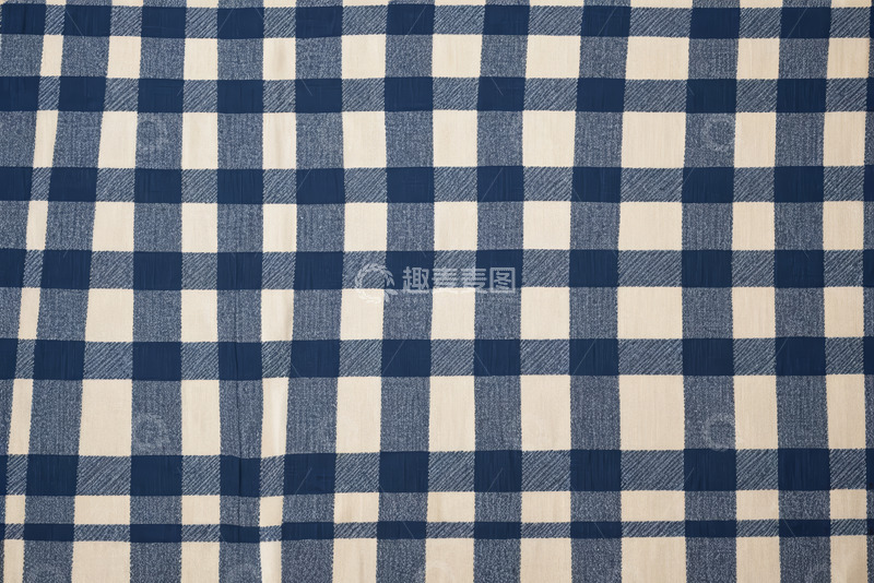高清大图下载【趣麦麦图】蓝白格子织物纹理