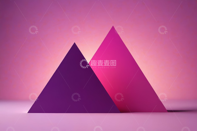 高清大图下载【趣麦麦图】双三角形抽象背景素材