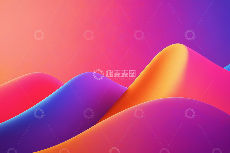 高清大图下载【趣麦麦图】多彩抽象流体背景