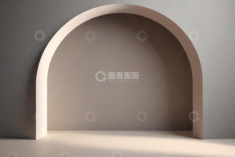 高清大图下载【趣麦麦图】简约现代拱形展示空间