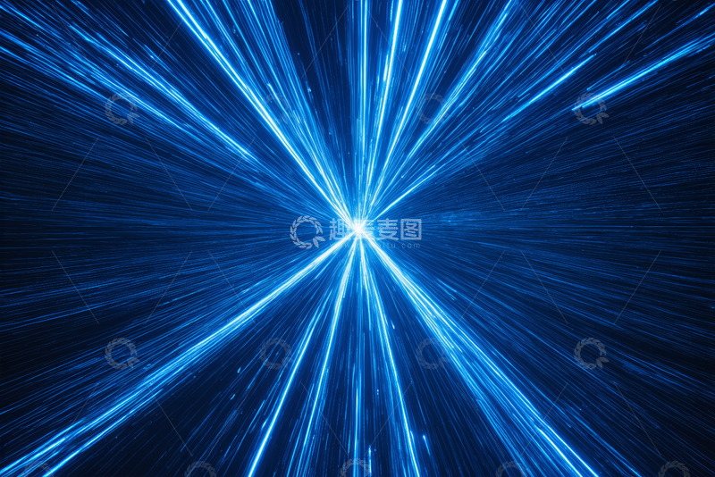 高清大图下载【趣麦麦图】蓝色放射状发光抽象背景