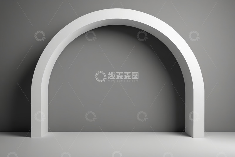 高清大图下载【趣麦麦图】简约白色拱形结构背景