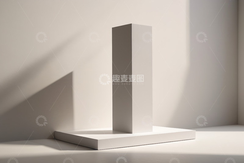 高清大图下载【趣麦麦图】现代简约风格白色展示台