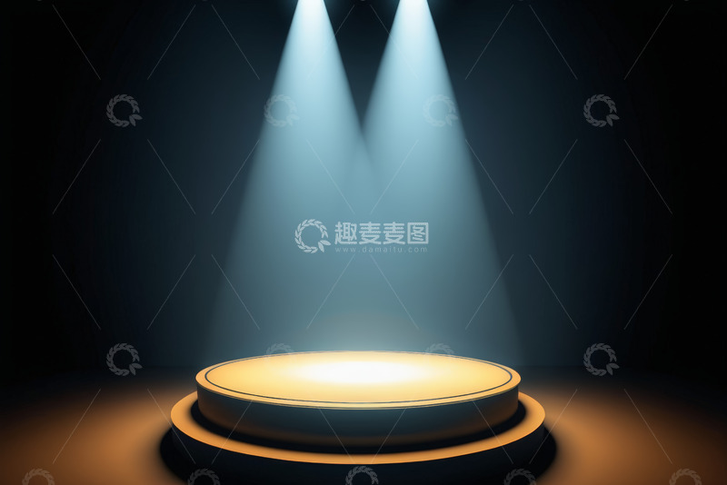 高清大图下载【趣麦麦图】聚光灯下的圆形舞台