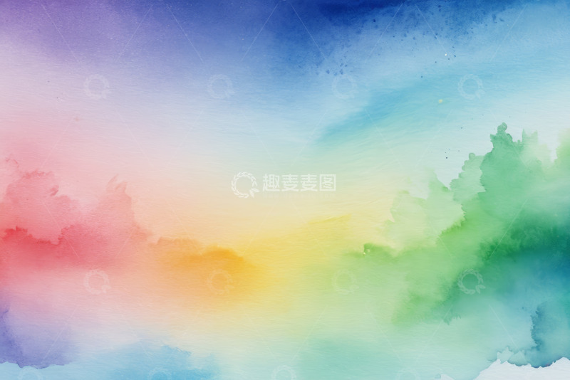 高清大图下载【趣麦麦图】多彩水彩艺术背景