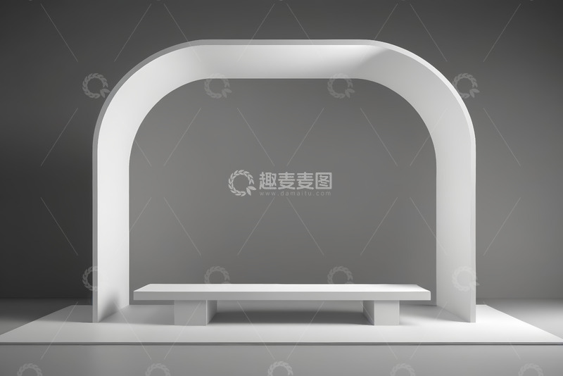 高清大图下载【趣麦麦图】白色现代简约展示台