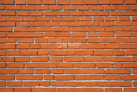 红色砖墙纹理特写